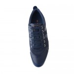 Hugo Boss Orange “ORODOS V” Blue Leather Fashion Sneakers Shoes Sz 8 9 10