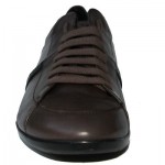 $330 Hugo Boss Black Label Leather Sneakers Brown Mens Shoes 12 45 Walking 11.5