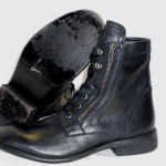 New Diesel Mens Miliboot Black Leather Ankle Side Zip Lace Up Boots Size US 9.5
