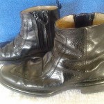 Diesel Vintage “Maximilian” Ankle Boots Zip Black leather 10 1.2-11 Mens