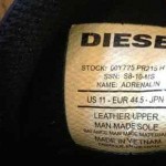 MEN’S USED DIESEL “ADRENALINE” FASHION SNEAKER TRAINER SHOES, SZ 11 (EU 44.5)