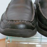 Mens sz 10.5 M black leather Clarks Privo lightweight loafers casual shoes