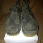 Clarks wallabee green camoflage suede size 9m MENS