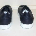$495 Hugo Boss Premium Leather Sneakers ‘Hermon’ Size 10 US (9 UK) in Dark Blue