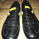 EUC authentic Diesel mens shoes black Leather size 9.5