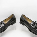 NICE! Mens shoes COLE HAAN black leather tassel slip ons loafers sz 9.5 D