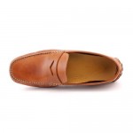 Cole Haan Howland Penny Mens Size 11 Tan Leather Loafers Shoes Used