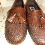 BRAGANO COLE HAAN Brown Woven Leather Tassel  Loafers Shoes Men’s 7 M