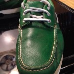 COLE HAAN HAYDEN BOAT SHOES-LEATHER- MENS SIZE 10.5 GREEN LACE C10255-$148