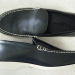 COLE HAAN Resort mens 9.5 medium dark blue leather boat/deck/loafers shoes – new