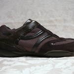 HUGO BOSS MEN’S BROWN LEATHER/SUEDE/CANVAS SNEAKERS SHOES SIZE EUR 43 ~ US 10