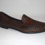 BRAGANO Cole Haan Men’s Size 14 M Brown Woven Leather Loafers Shoes EXCELLENT
