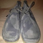 Clarks wallabee green camoflage suede size 9m MENS