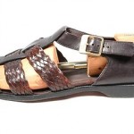 MENS SZ 11.5 BRAGANO WOVEN LEATHER GLADIATOR SANDALS BUCKLE COLE HAAN ITALY