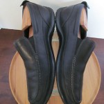 Mens sz 9.5 M black leather Cole Haan slip on loafers driving moccasins shoes