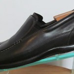 Mens sz 9.5 M black leather Cole Haan slip on loafers driving moccasins shoes