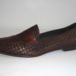 BRAGANO Cole Haan Men’s Size 14 M Brown Woven Leather Loafers Shoes EXCELLENT