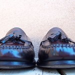 Cole Haan Mens Dress Shoes Sz Size 10.5D Burgundy Leather Slip On Tassel Loafers