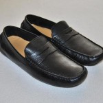 Mens COLE HAAN Howland Leather Penny Loafers Shoes – Size 7.5 – Black – C04535