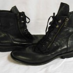 New Diesel Mens Miliboot Black Leather Ankle Zipper Lace Up Boots US 11 EU 44.5