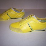 Hugo Boss Green Men’s Victoire LA Leather Nubuck Fashion Sneakers Yellow US 9