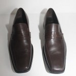 NIB HUGO BOSS Leather Slip Ons, SIZE 10 1/2 US, Brown