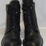 New Diesel Mens Miliboot Black Leather Ankle Side Zip Lace Up Boots Size US 9