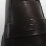 NIB HUGO BOSS Leather Slip Ons, SIZE 10 1/2 US, Brown