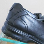 Mens size 10 M black leather Clarks slip on loafers casual or dress shoes