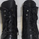 New Diesel Mens Miliboot Black Leather Ankle Side Zip Lace Up Boots Size US 10