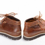 COLE HAAN 8.5 M brown leather C10094 APRON TOE CHUKKA BOOT casual shoe $198 NEW