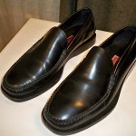 COLE HAAN BLACK LEATHER MEN LOW FLAT WEDGE HEEL SHOES SZ 10.5