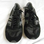 New DIESEL Mens “Gunner” Black Leather Cross Country Running Shoes US 12 EU 45