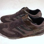 HUGO BOSS MEN’S BROWN LEATHER/SUEDE/CANVAS SNEAKERS SHOES SIZE EUR 43 ~ US 10