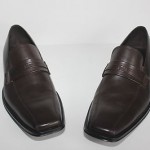 NIB HUGO BOSS Leather Slip Ons, SIZE 10 1/2 US, Brown