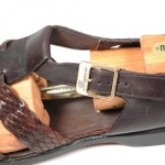 MENS SZ 11.5 BRAGANO WOVEN LEATHER GLADIATOR SANDALS BUCKLE COLE HAAN ITALY