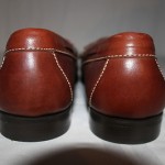 MENS COLE HAAN LEATHER SLIP ON LOAFER SHOES BROWN SIZE 14D TASSLE EUC