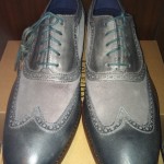 Mens Cole Haan Air Colton Wingtip sz 13   Charcoal Suede/Charcoal Leather