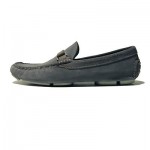 $245 HUGO BOSS Grey Drivers Loafers Shoes 9 42 Mens Casual Moccasins 9.5 42.5