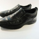 COLE HAAN  Mens 8   BLACK Leather Slip On LOAFER Shoes