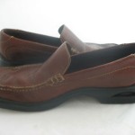 COLE HAAN NIKE AIR BROWN LEATHER SLIP ON LOAFER SHOE MENS SIZE 12 M