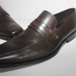 NIB HUGO BOSS Leather Slip Ons, SIZE 10 1/2 US, Brown