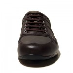 $225 Hugo Boss ORANGE Label Lace-up Sneakers Grey Brown Mens 7 40 Trainers 6.5