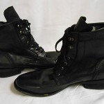 New Diesel Mens Miliboot Black Leather Ankle Zipper Lace Up Boots US 11 EU 44.5