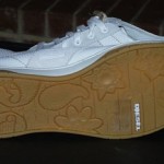 Diesel Boksich Oxford Sneakers, Perforated Leather Upper, White/Gray, 12.5, New