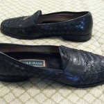 Cole Haan Basket Weave Loafers All Leather Black Size 10.5 M NICE