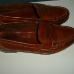 COLE HAAN 2906 MENS LEATHER BROWN PENNY LOAFERS SIZE 9 1/2M