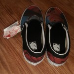NWT BRAND NEW VANS SLIP ON CUSTOM CULTURE INK’D BLACK WHITE MENS SIZE 10.5 SHOES