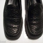 Cole Haan Country Black Leather Woven Loafers Slip On Driving Shoes Size 7 B
