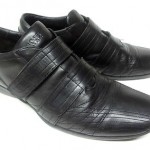 HUGO BOSS MENS BLACK LEATHER SNEAKERS SHOES SIZE 9